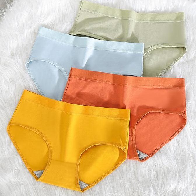 Iluvfashion CD501 Celana Dalam Wanita Undies Pants Cewek Polos Cd Bahan Katun Lembut Nyaman remaja M