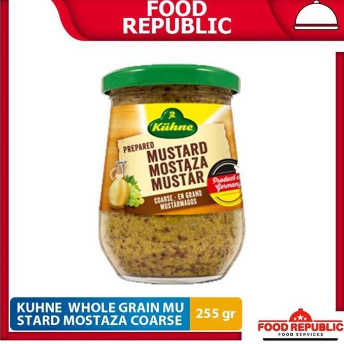 Kirimlangsungaja- Kuhne Coarse Mustard 255 Gr Dijon Mostaza Mustar Whole Grain Kasar