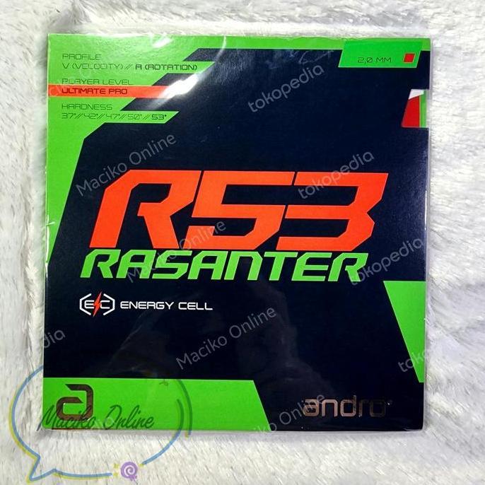 BEBAS ONGKIR - Andro Rasanter R53 2.0mm ~ Karet Pingpong Andro Rasanter R53