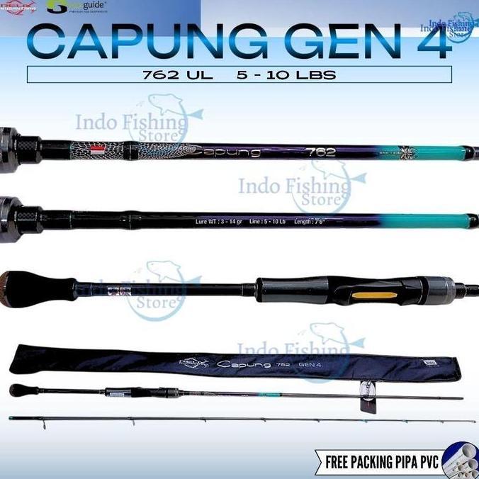 BEBAS ONGKIR - Joran Relix Nusantara GEN 3 Capung Biru 762 GEN 4 Penta Series Spider Blue Free Packi