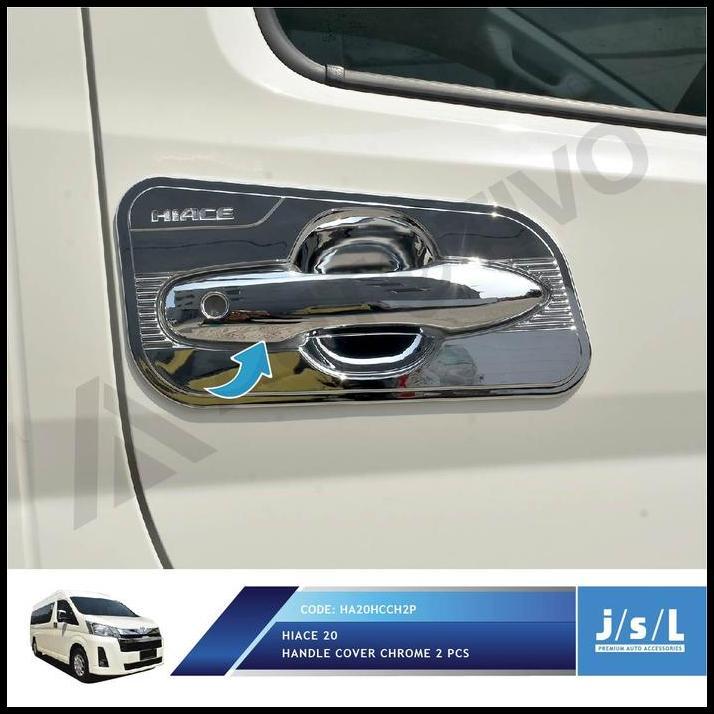 TERLARIS HIACE HANDLE COVER JSL PEGANGAN PINTU 2PCS CHROME