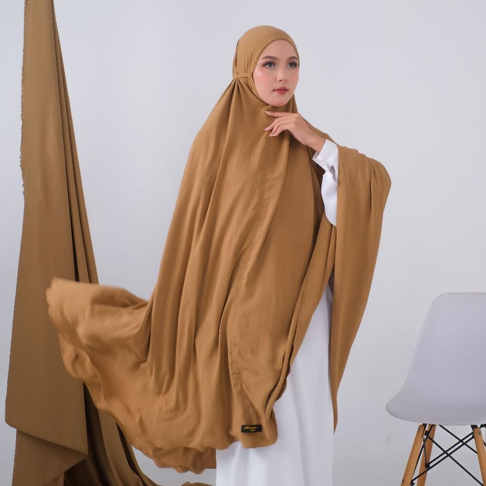 CUCI GUDANG Khimar Jumbo 5XL Crinkle Airflow Premium Jilbab Syari Non Pet Panjang Adem