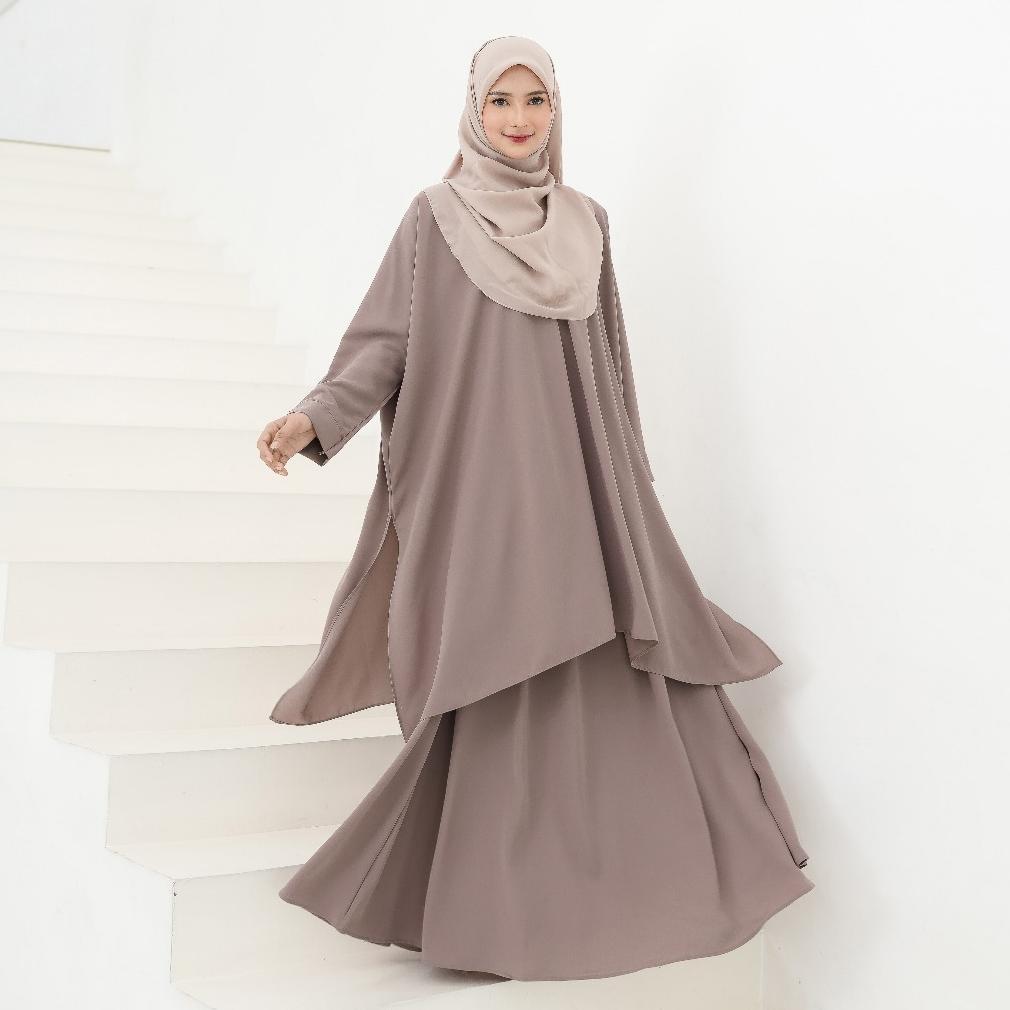 CUCI GUDANG HIRZI | Zhafira One Set New Outfit Style Syar'i Ala Malay