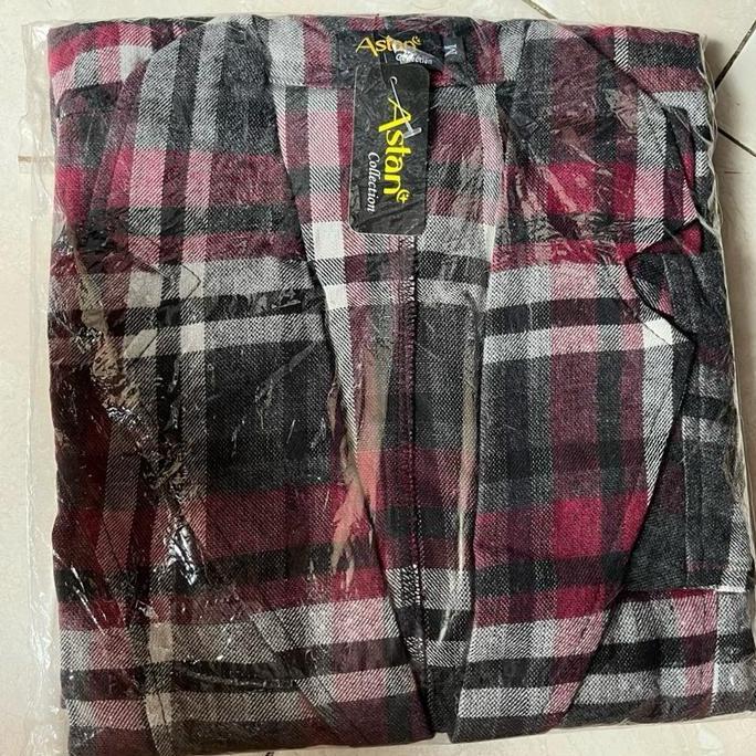 Gita Blazer Wanita by Astan Blajer Flanel Motif Kotak Outer