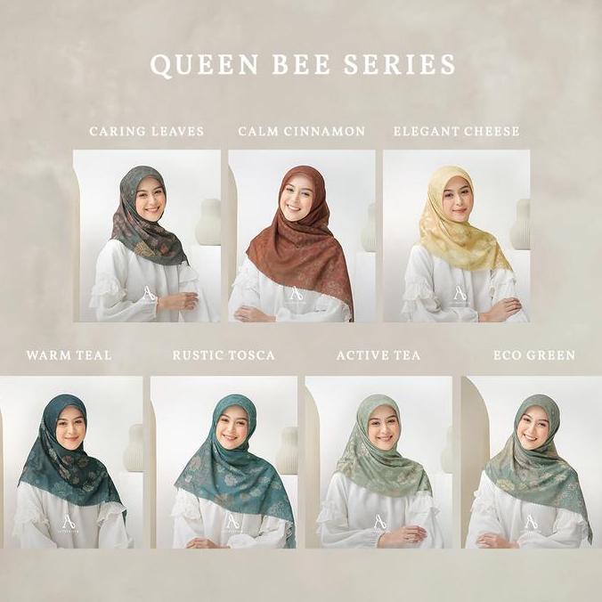 AUTHENTISM ID | Queen Bee Series - Kerudung Segi Empat Motif Voal Ultrafine Lasercut Premium
