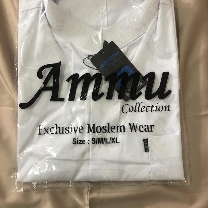 Baju Koko Ammu Collection Haibah Original - warna Putih dan Hitam