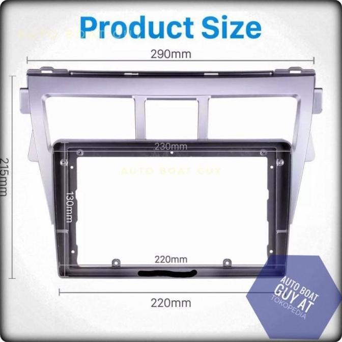 Allthebest- Frame Headunit Vios Limo Gen2 Gen 2 OEM Style No Gap Android 9 Inch