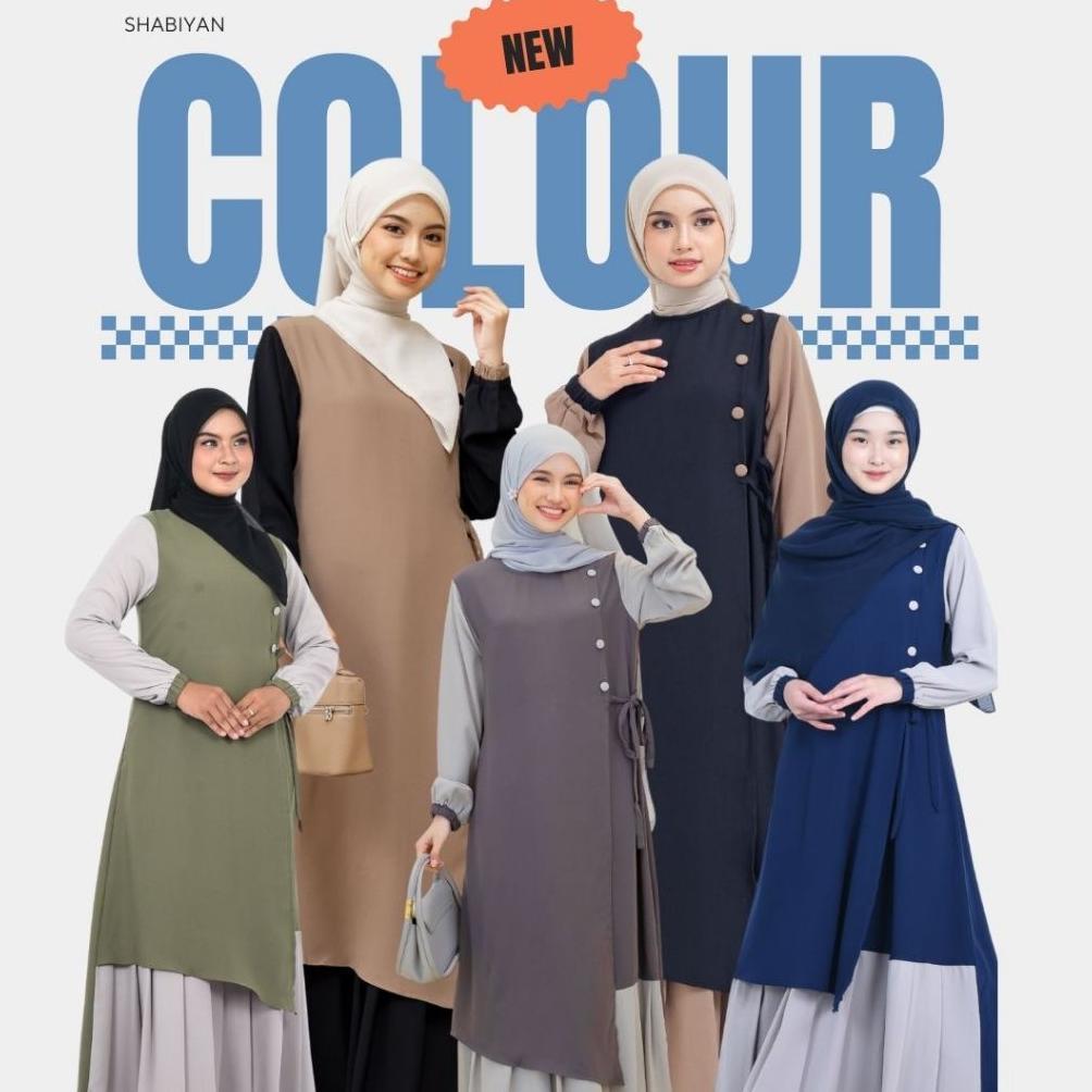 PROMO SHABIYAN-391 Gamis Remaja | Gamis Wanita Polos Wollycrepe XS - Jumbo PROMO