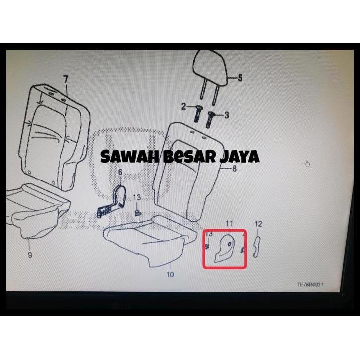 DISKON PLASTIK COVER TUTUP RECLINING HANDLE HANDEL KURSI BANGKU JOK BARIS TENGAH KEDUA HONDA MOBILIO