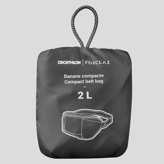 Decathlon Forclaz Tas Pinggang Travel Compact 2L Hitam - 8560408