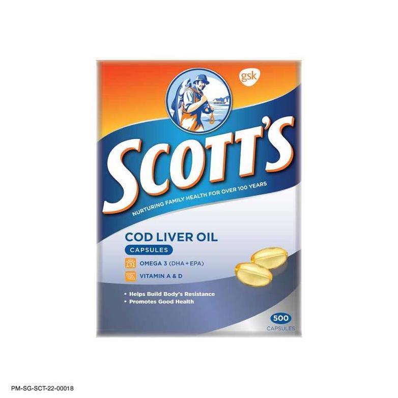 Scotts Cod Liver Oil, 500pcs for immune// Singapore