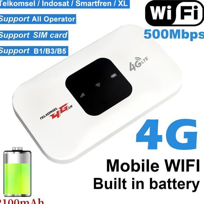 4G LTE Mobile WiFi Router 2100mAh 500Mbps Modem WiFi Portable WiFi Hotspot All Operator SIM Card [te