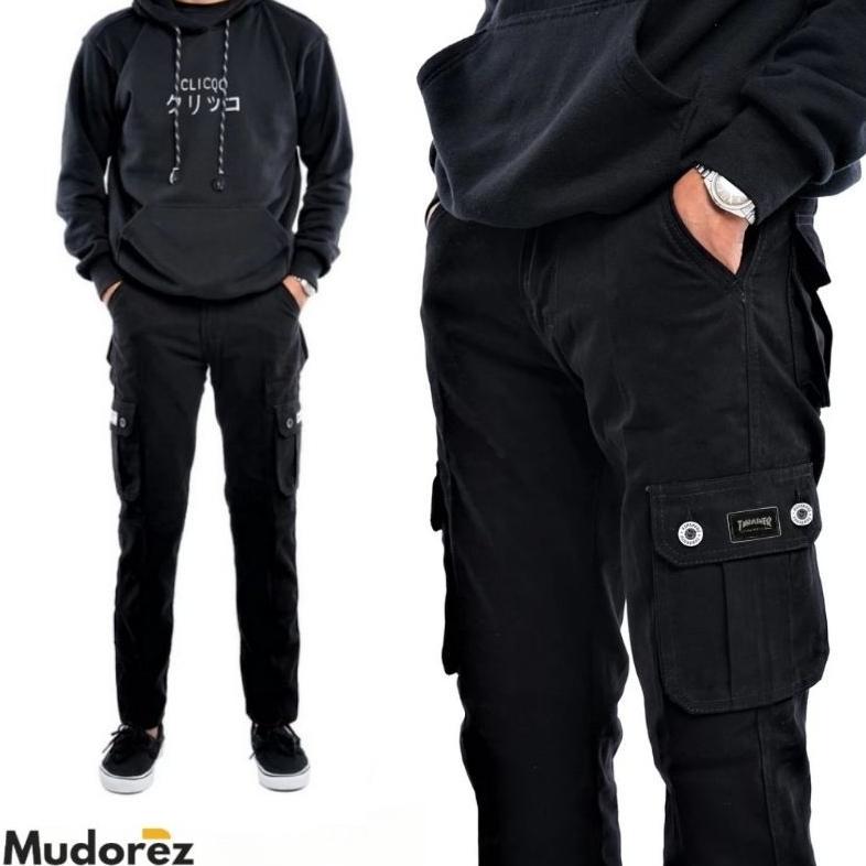 hemat celana cargo panjang pria premium american drill