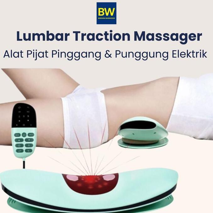 Alat Pijat Pinggang Elektrik Punggung Lumbar Traction Massager ALU