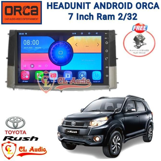 TERBARU Head Unit Android Orca 7 Inch OEM Rush/Terios Soket Pnp