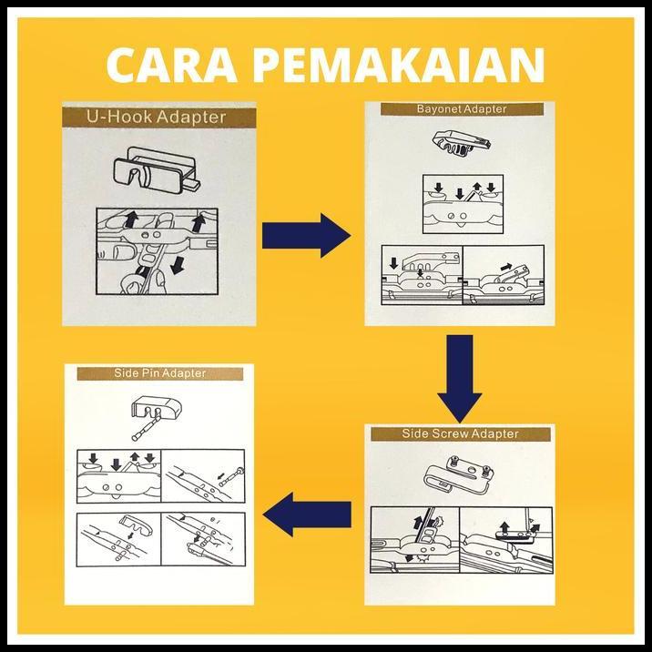 TERMURAH WIPER KACA MOBIL TOYOTA AVANZA 2004-2015 FRAME SEPASANG - OGM 