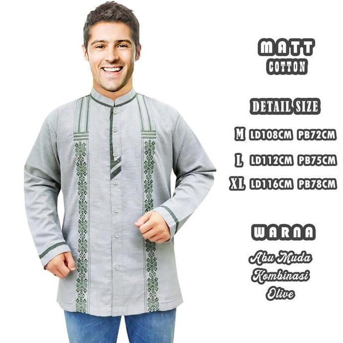 Baju koko dewasa premium bordir eternity muslim