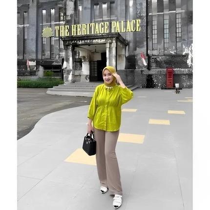 BEST SELLER AIKO SHIRT BLOUSE KEMEJA KERUT WANITA/ AIKO SHIRT BLOUSE/ BLOUSE WANITA KEKINIAN BAHAN K