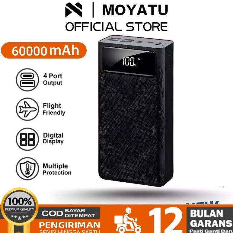 HOT DEALS MOYATU 60000MAH POWERBANK FAST CHARGING FULL CAPACITY 4 USB CHARGE PORTS PD FAST CHARGING 