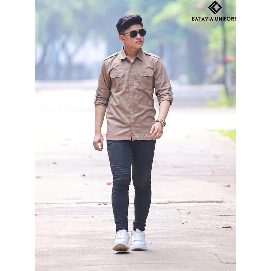 Termurah / Hot Sale Kemeja Pdl Lengan Panjang By Batavia Uniform - Kemeja Kerja Lapangan Tactical Le