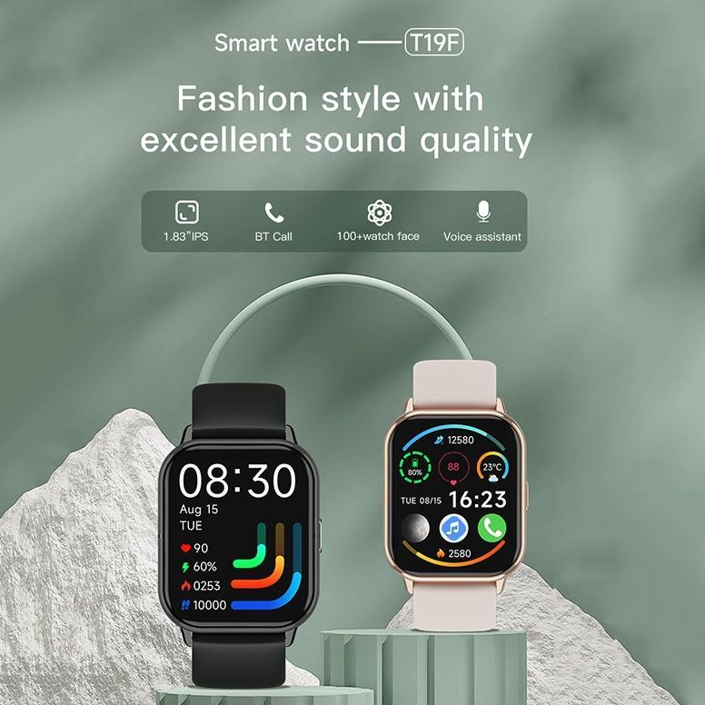 CUCI GUDANG [SPL CICILAN 0%] Samsung Smartwatch T19F | IPS 1.83" | Bluetooth Calls | Ai Voice Assist