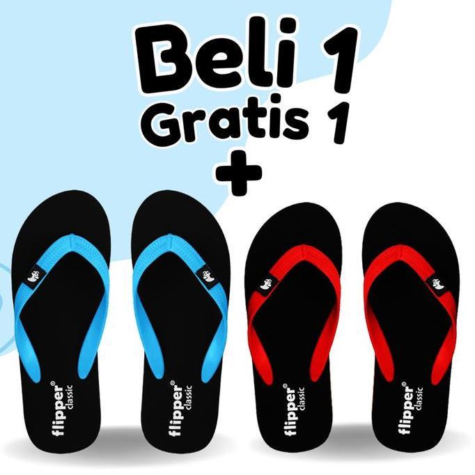 Termurah / Hot Sale Sandal Japit Filper Beli 1 Gratis 1 Sandal Japit Fipper Clasik Wanita Dapat 2 Sa