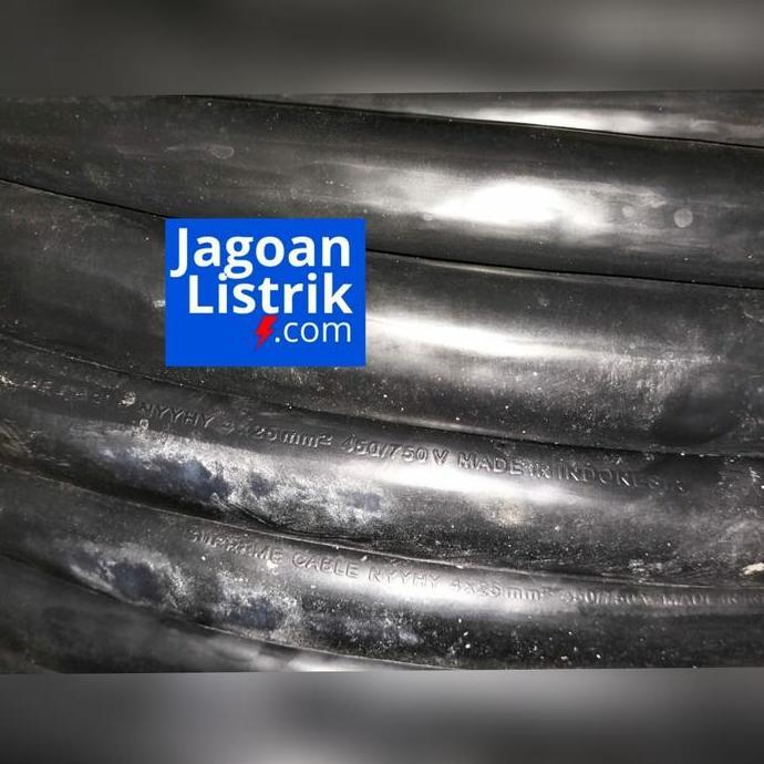 Promo Supreme Kabel NYYHY 4x25 mm Kabel Listrik Serabut NYYHY 4 x 25 mm Hitam (per meter) Diskon