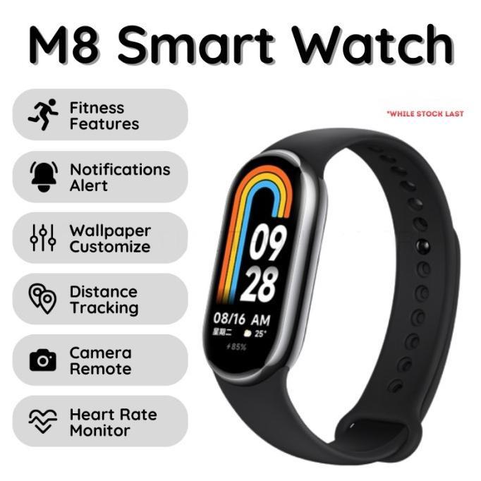 new garansi  smartband 9 8 7 m7 m8 m6 jam tangan pria wanita digital smartwatch smartband waterproof