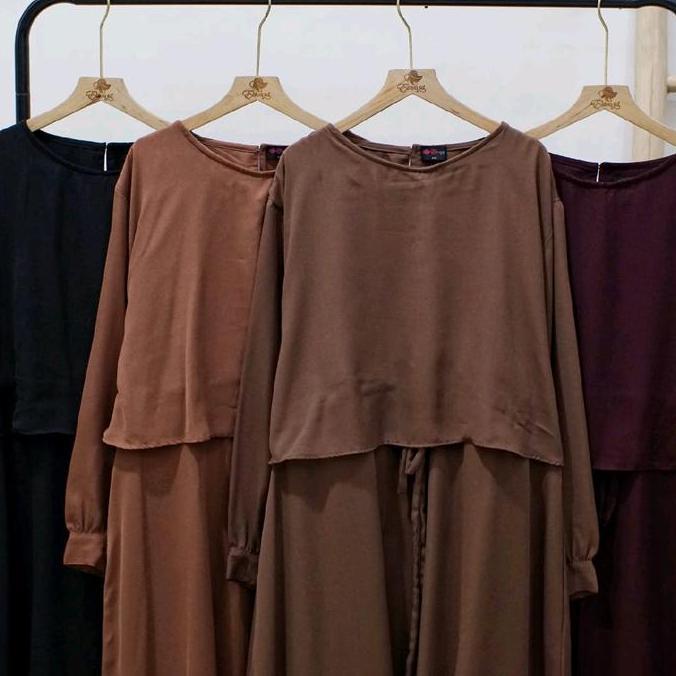 Gamis jumbo Abaya busana muslim Tamara torino katun ld 120 130 140 cm