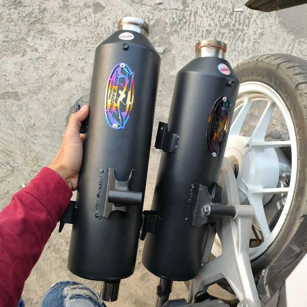 Promo Bulan Ini Rcm Knalpot Racing Moncong Shijirou Fulsystem All Matik Beat Karbu,Fi,Delux/Mio Spor
