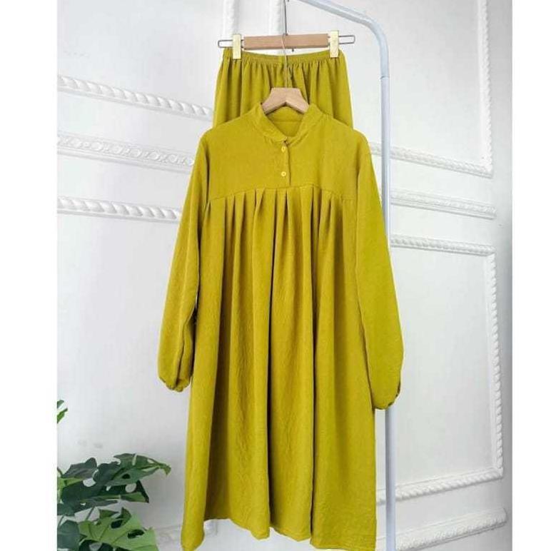 sale SETELAN NIRA SETCEL LONG TUNIK / SETELAN WANITA MODERN KEKINIAN TERBARU/ SETCEL PEREMPUAN DEWAS