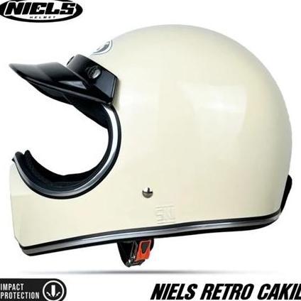 HELM CAKIL RETRO FULLFACE HELM NIELS CAKIL DEWASA PRIA WANITA ORIGINAL SNI FREE PET KUN