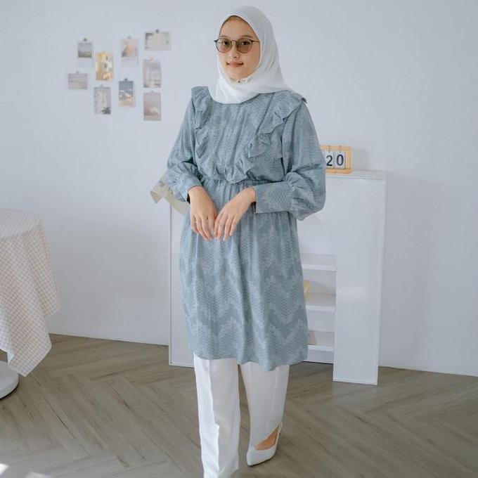 Sarimbit Keluarga 2025 Lebaran Series Saeid Soft Blue By Magukidswear  - Baju Couple Keluarga Lebara