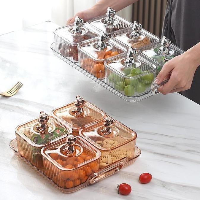 toples Makanan toples Kue Lebaran Storage Jar Snack Tray Snack Bowl Tempat Saji Snack Cemilan Kotak 