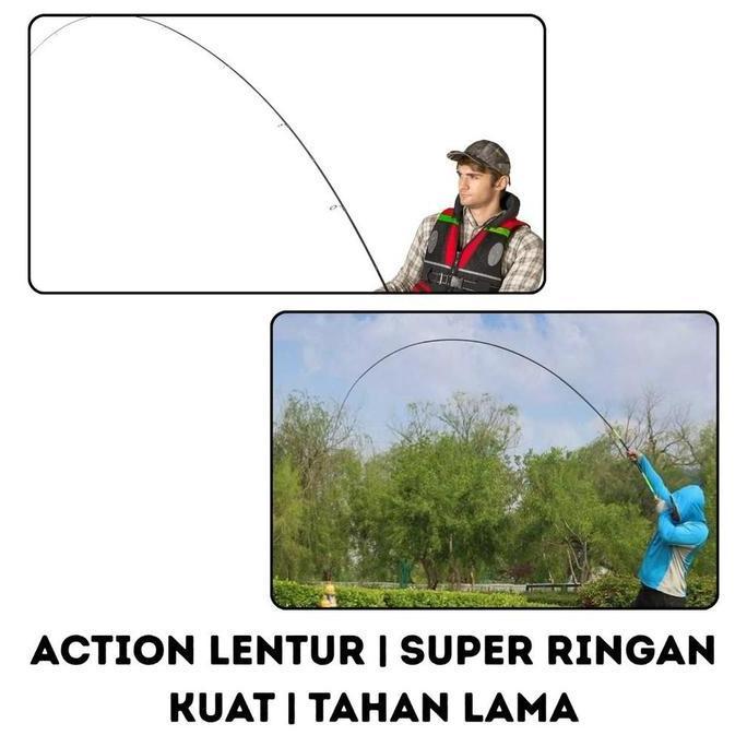 Langsungdapat- Baru Joran Tegek Antena Teleskopik High Quality Produk Uk.180-450 Bahan Carbon Fiber 