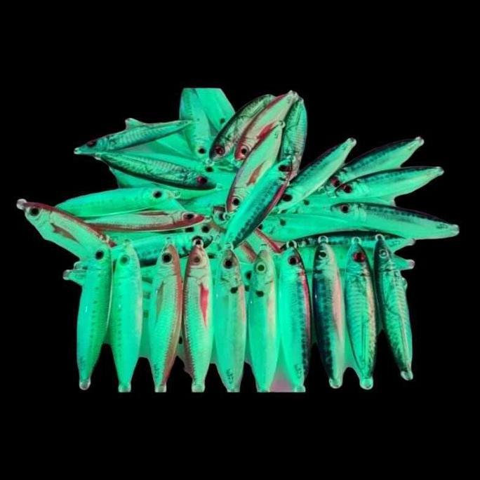 Langsungdapat- Mocelless Metal Jig Decal Model Blue Sarden Full Gid Stiker Water Slide Decal Metalji