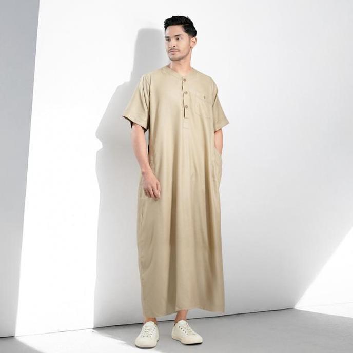 Muslimadani Jubah Dewasa SYAFIQ Gamis Pria Lengan Pendek