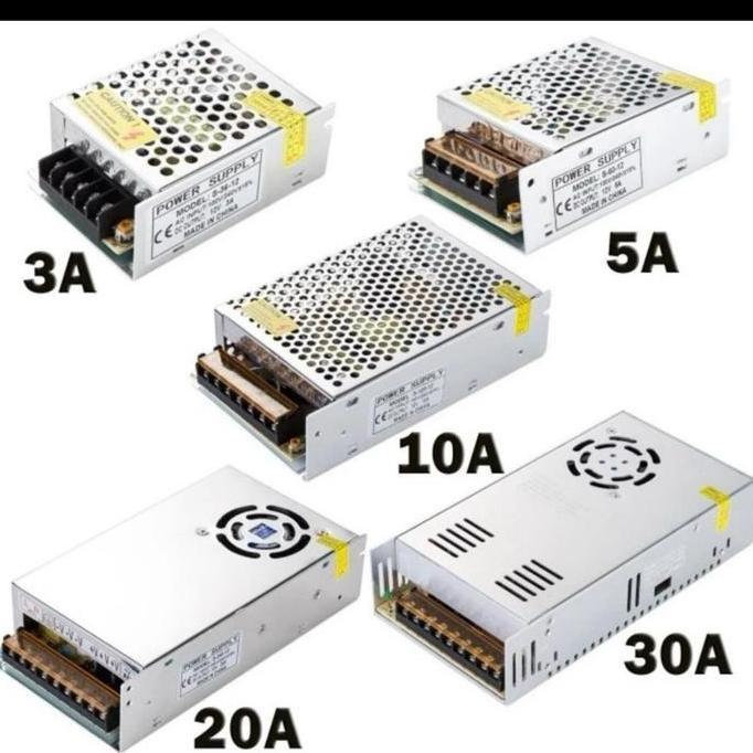 Amanbanget- Adaptor 12V 20A Psu Power Suply Cctv Led Strip 12 Volt 20 Ampere