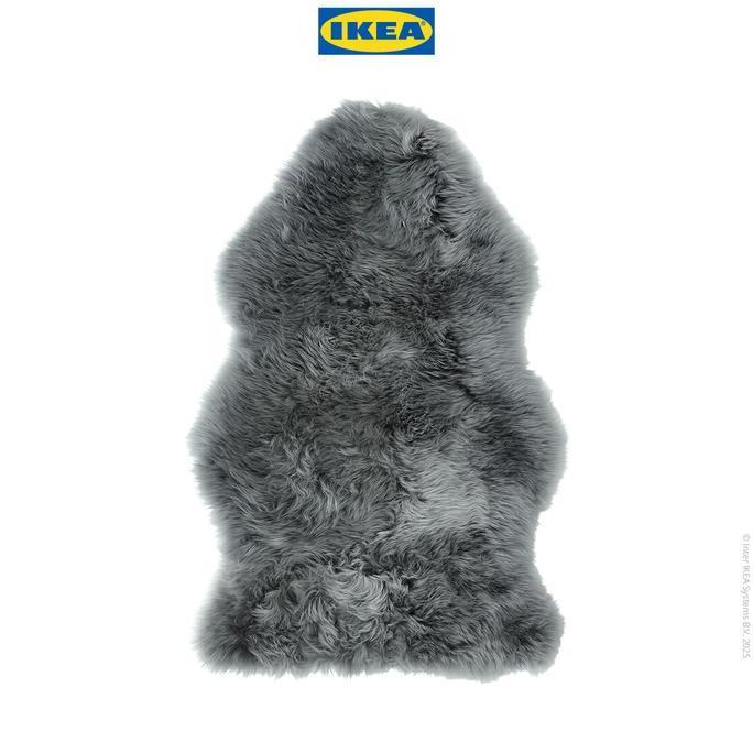 Ikea Ullerslev Karpet Kulit Domba Serbauguna Abu Muda 85Cm