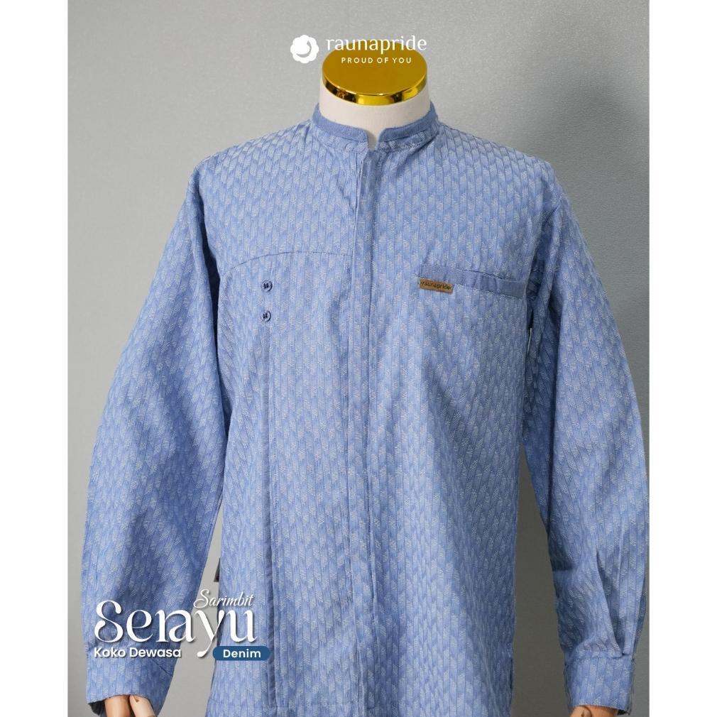 Sarimbit 2026 Sarimbit Raunapride SERAYU DENIM Gamis Rauna Baju Couple Keluarga Lebaran 2026 Sarimbi