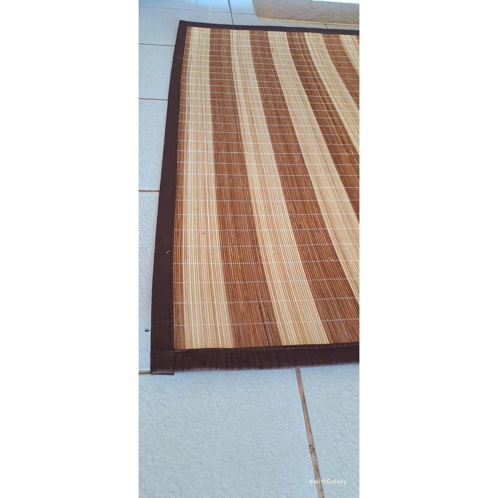 140Cm X 200Cm Tikar Core Rotan Motif - Tikar Karpet Rotan Core Belang