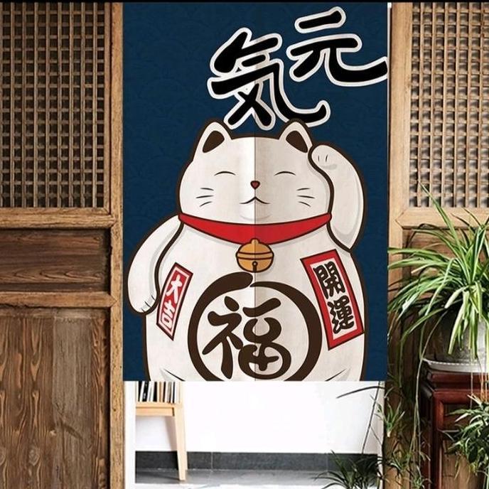 Noren Tirai Pintu Jepang Import, Gorden Tirai Jepang, Gorden Jendela Kain Katun Curtain