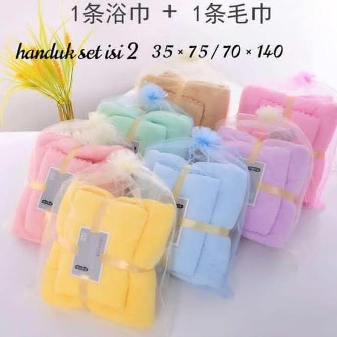 Byurr- Gp Handuk Mandi Dan Handuk Wajah/ Handuk Set 2In1 Import