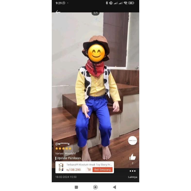 Terbaru Kostum Anak Toy Story Free Topi/ Kostum Koboi Woody Cowok / Baju Koboi Jessie Anak Bayi