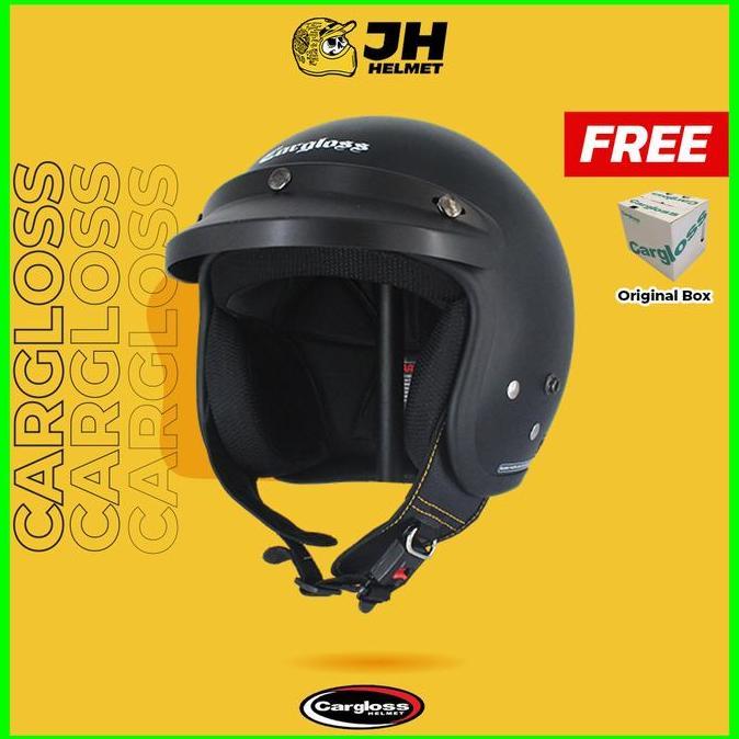 Helm Cargloss Hitam Doff - Helm Carglos