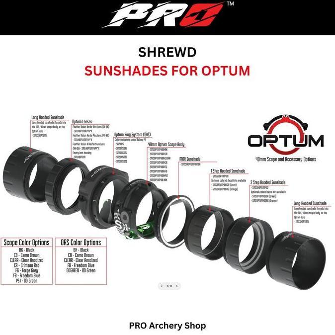 SHREWD HOODED SUNSHADES FOR OPTUM SCOPE BUSUR PANAHAN COMPOUND BOW | ACCESSORIES SCOPE / ALAT BIDIK 