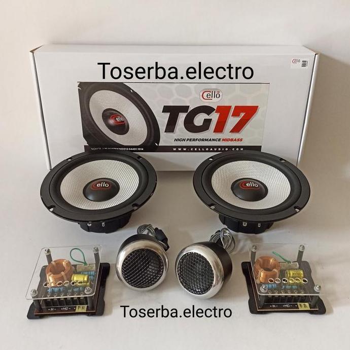 Speaker split 2way 6,5 inch Cello TG17 midbass plus full range audio mobil terlaris