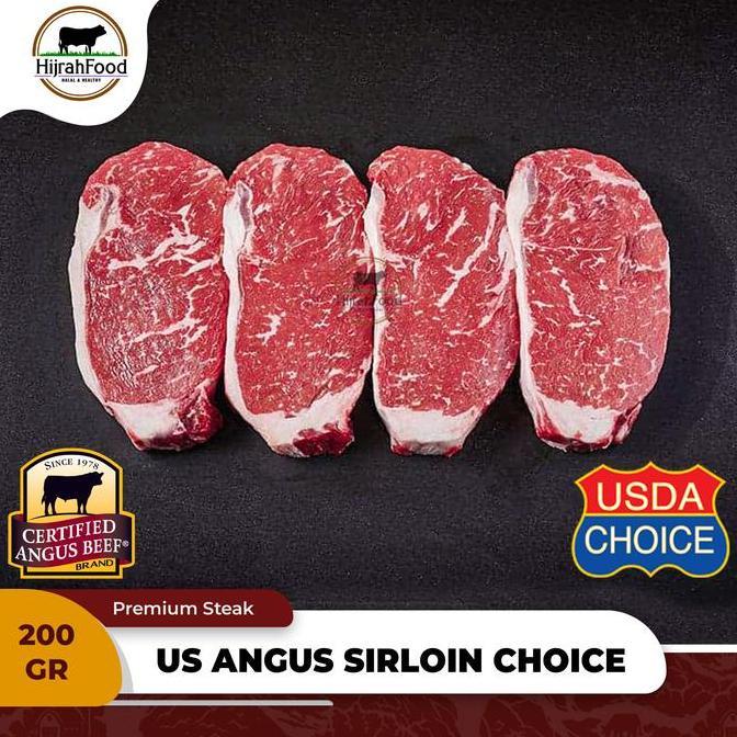 Hijrahfood Sirloin Steak USDA Choice Grade | US Black Angus Beef Striploin Steak