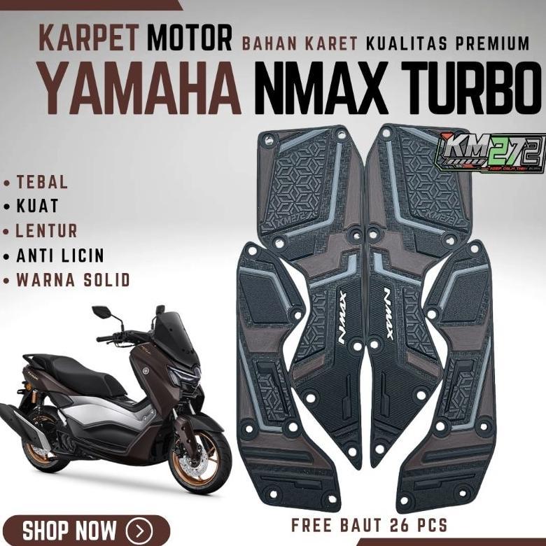 PIJAKAN ALAS KARPET MOTOR NMAX TURBO/NEO | AKSESORIS NMAX TURBO | VARIASI NMAX TURBO KARET PREMIUM
