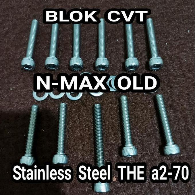 Yukbisa- Baut Bak Cvt Nmax Old Stainless